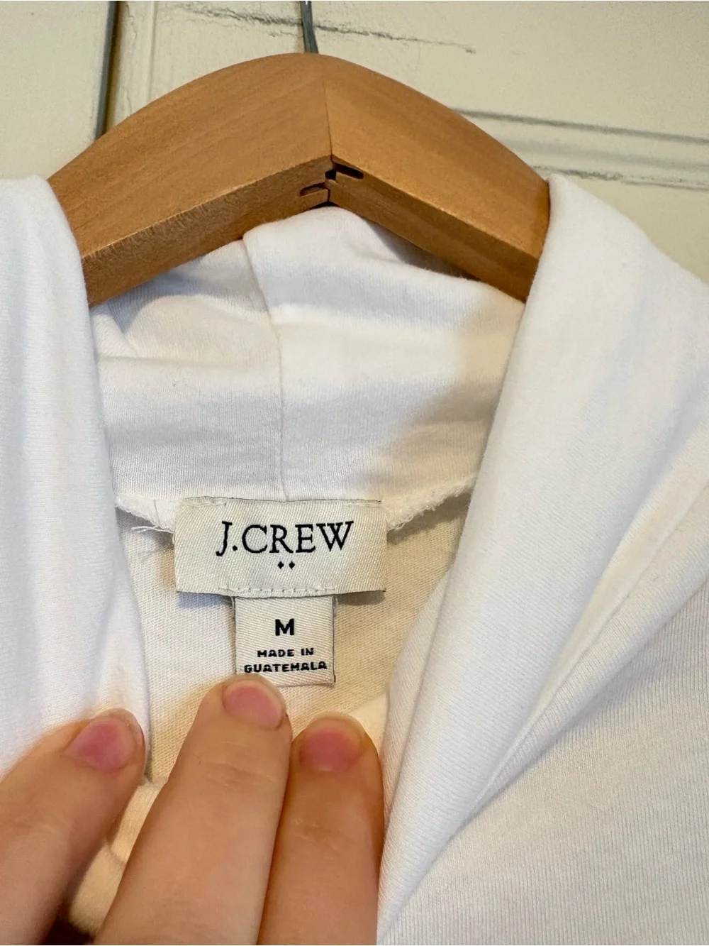 J. Crew White Cotton Long Sleeve Turtleneck